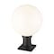 Z-Lite Laurent Outdoor Pier Mounted Fixture, 1-Light, 12 In.W x 17.75 In.H, Black/Opal 597PHB-533PM-BK - alternate 4